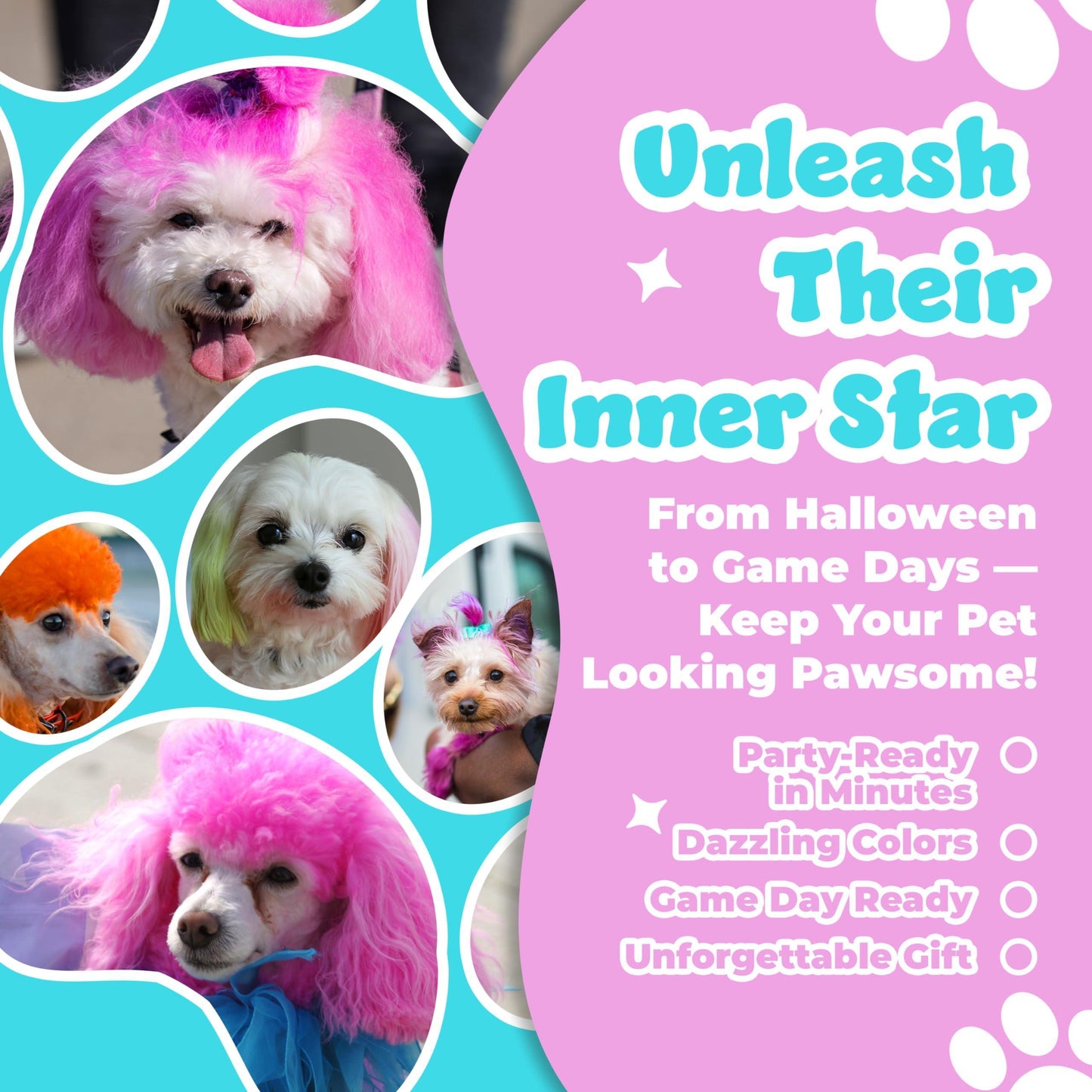Dog Hair Dye 8 Color Dog Safe Hair Dye Dog Dye Non Toxic &