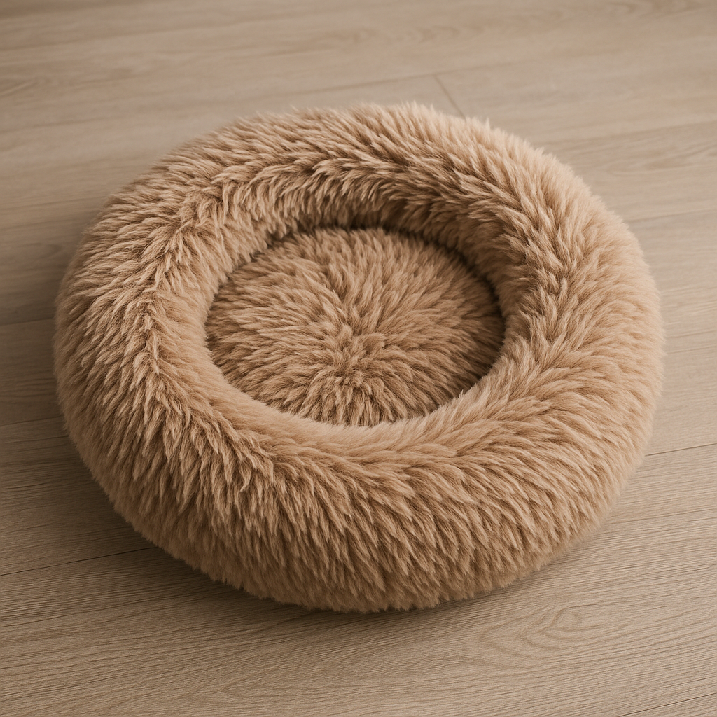 Cozy Plush Donut Dog Bed