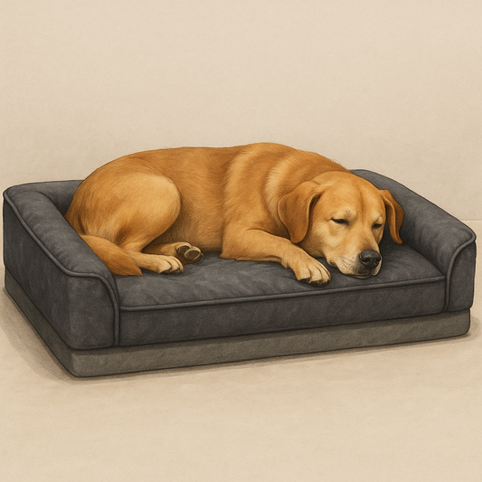 Orthopedic Dog Bed with Washable Cover, Dark Grey