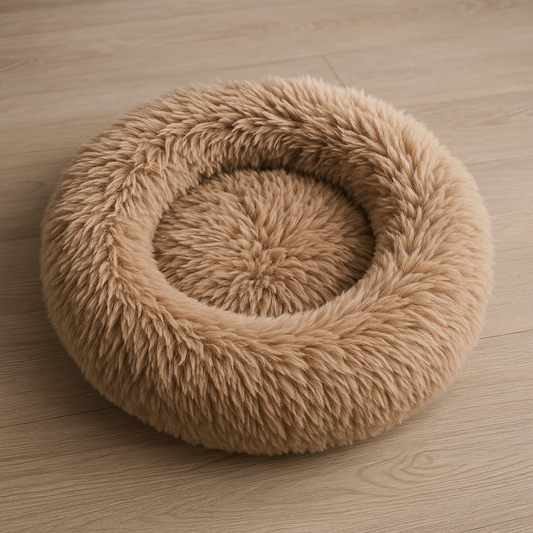 Cozy Plush Donut Dog Bed